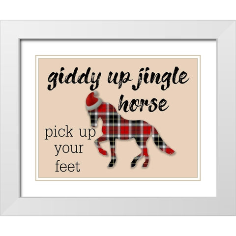 Jingle Horse White Modern Wood Framed Art Print with Double Matting by Phillip, Jamie