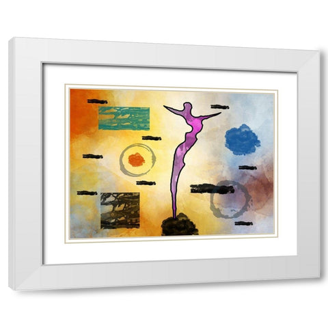 The Diver White Modern Wood Framed Art Print with Double Matting by Phillip, Jamie