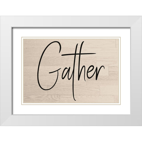 Gather White Modern Wood Framed Art Print with Double Matting by Phillip, Jamie