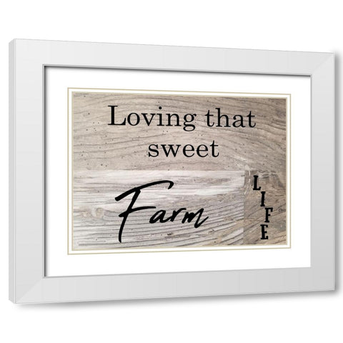 Sweet Farm Life White Modern Wood Framed Art Print with Double Matting by Phillip, Jamie