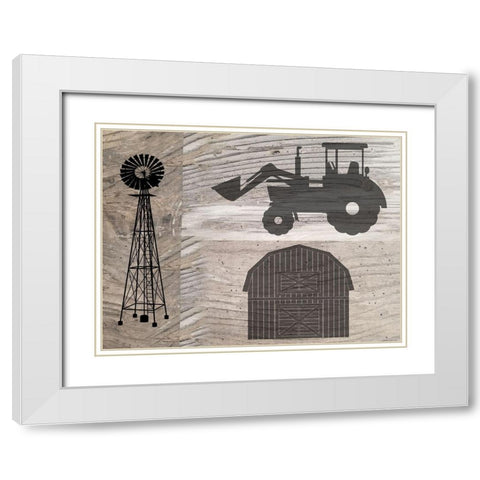 Farm Life 2 White Modern Wood Framed Art Print with Double Matting by Phillip, Jamie