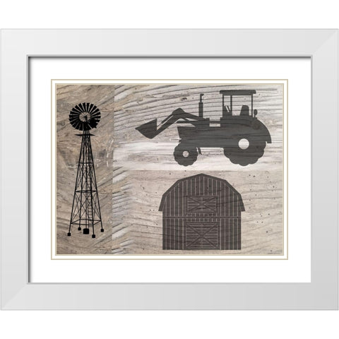 Farm Life 2 White Modern Wood Framed Art Print with Double Matting by Phillip, Jamie