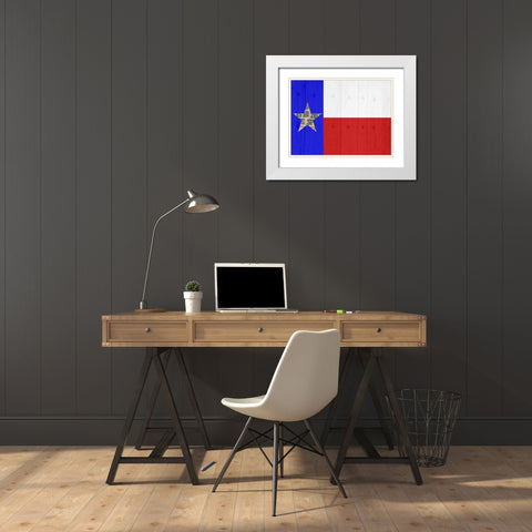 Texas White Modern Wood Framed Art Print with Double Matting by Phillip, Jamie