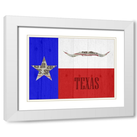 Texas 2 White Modern Wood Framed Art Print with Double Matting by Phillip, Jamie