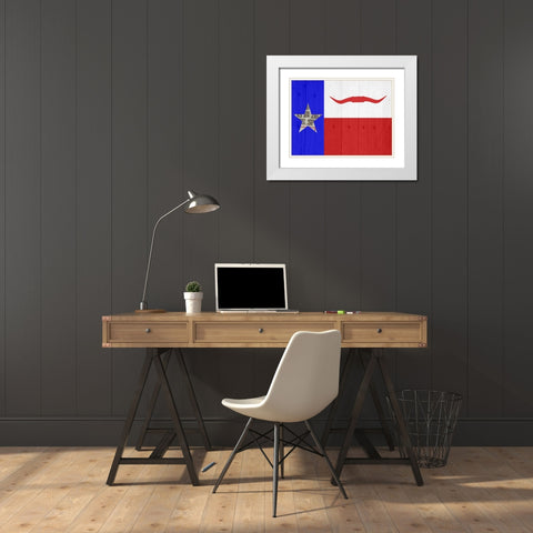Texas 3 White Modern Wood Framed Art Print with Double Matting by Phillip, Jamie