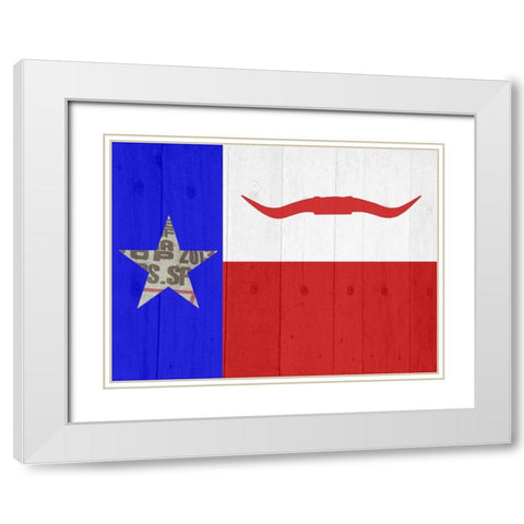 Texas 3 White Modern Wood Framed Art Print with Double Matting by Phillip, Jamie