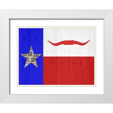 Texas 3 White Modern Wood Framed Art Print with Double Matting by Phillip, Jamie