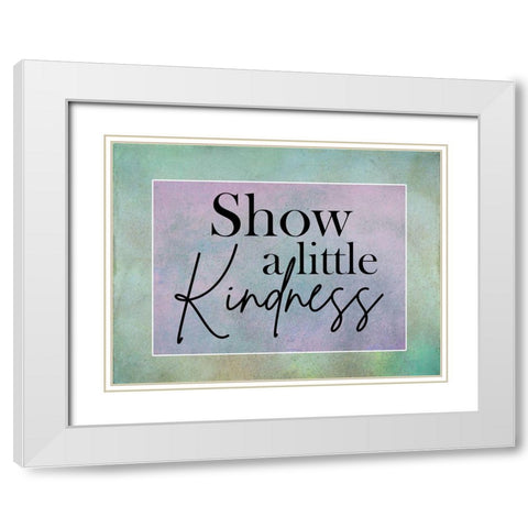 Kindness White Modern Wood Framed Art Print with Double Matting by Phillip, Jamie