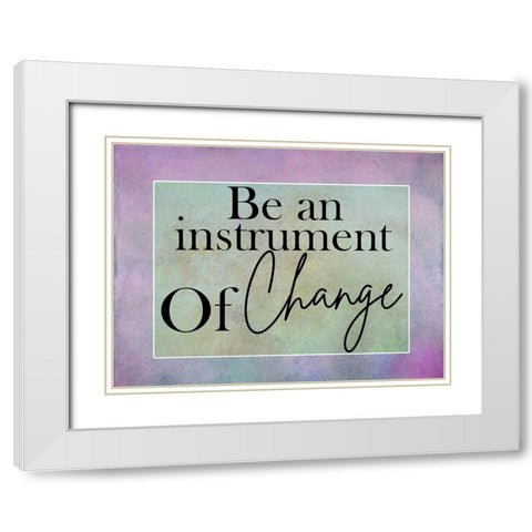 Change White Modern Wood Framed Art Print with Double Matting by Phillip, Jamie