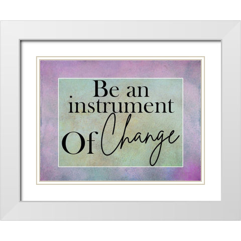 Change White Modern Wood Framed Art Print with Double Matting by Phillip, Jamie