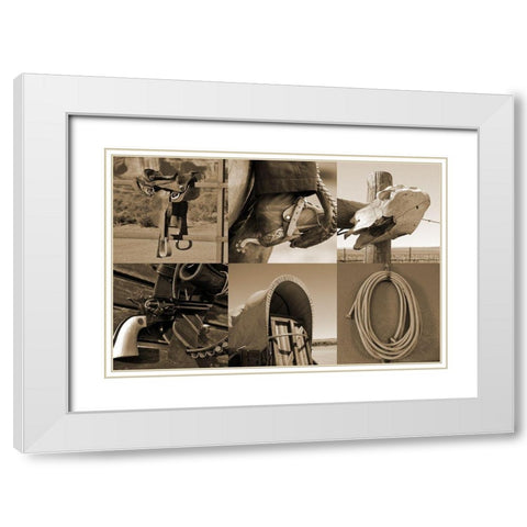 Wild West 2 White Modern Wood Framed Art Print with Double Matting by Phillip, Jamie
