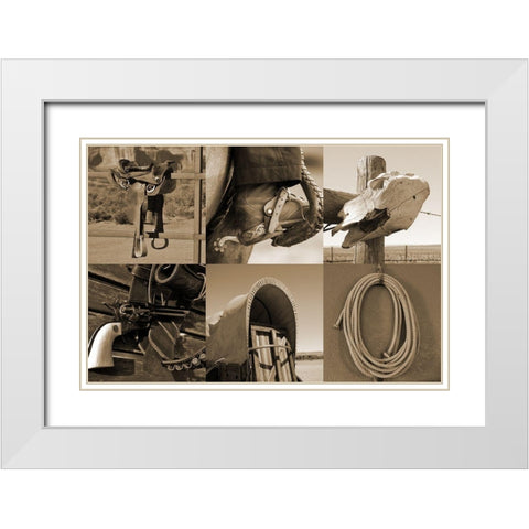 Wild West 2 White Modern Wood Framed Art Print with Double Matting by Phillip, Jamie