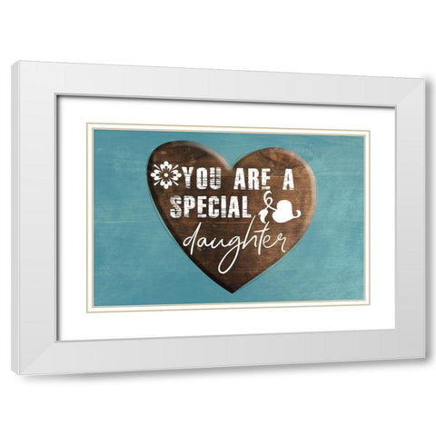 Daughter White Modern Wood Framed Art Print with Double Matting by Phillip, Jamie