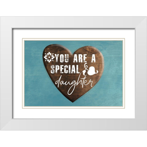 Daughter White Modern Wood Framed Art Print with Double Matting by Phillip, Jamie