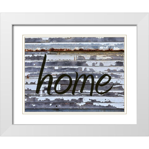 HOME White Modern Wood Framed Art Print with Double Matting by Phillip, Jamie