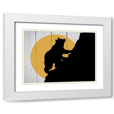 Bear Mountain White Modern Wood Framed Art Print with Double Matting by Phillip, Jamie