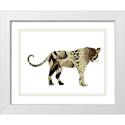 Light Paw White Modern Wood Framed Art Print with Double Matting by Phillip, Jamie
