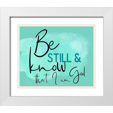 Be Still White Modern Wood Framed Art Print with Double Matting by Phillip, Jamie