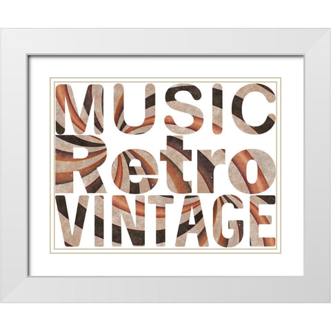 Retro Type White Modern Wood Framed Art Print with Double Matting by Phillip, Jamie