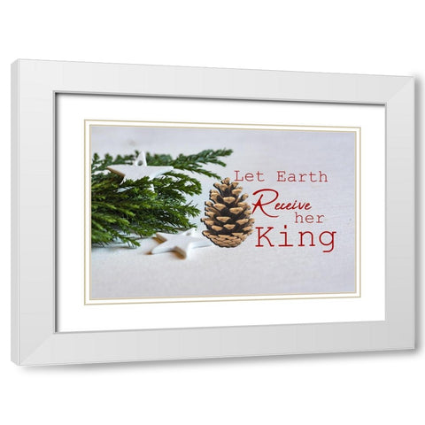 Her King White Modern Wood Framed Art Print with Double Matting by Phillip, Jamie
