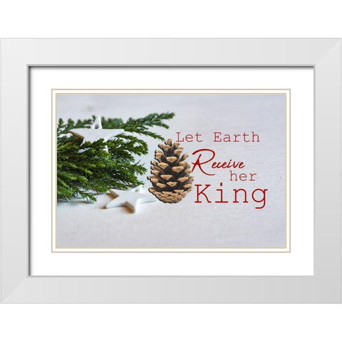 Her King White Modern Wood Framed Art Print with Double Matting by Phillip, Jamie