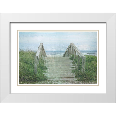Pure Beach 1 White Modern Wood Framed Art Print with Double Matting by Phillip, Jamie