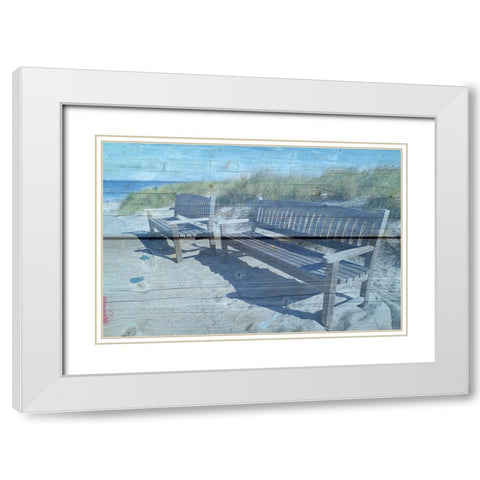 Pure Beach 3 White Modern Wood Framed Art Print with Double Matting by Phillip, Jamie