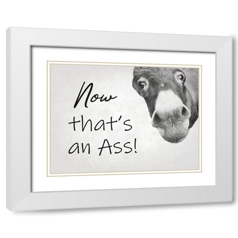 Ass White Modern Wood Framed Art Print with Double Matting by Phillip, Jamie