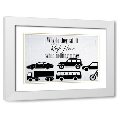 Traffic White Modern Wood Framed Art Print with Double Matting by Phillip, Jamie