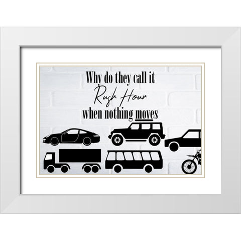 Traffic White Modern Wood Framed Art Print with Double Matting by Phillip, Jamie