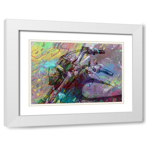 Hidden Motorcycle 2 White Modern Wood Framed Art Print with Double Matting by Phillip, Jamie