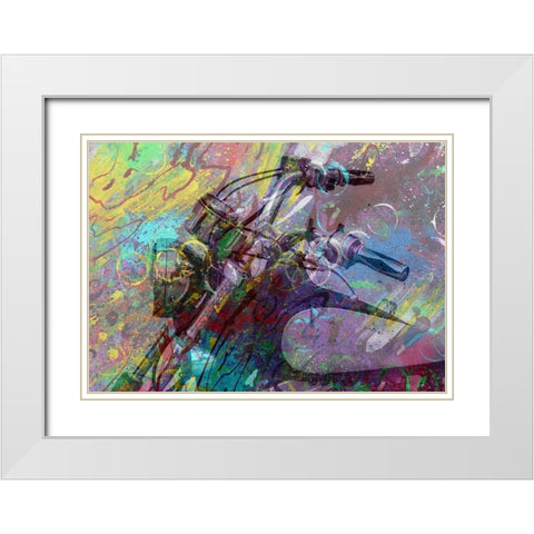 Hidden Motorcycle 2 White Modern Wood Framed Art Print with Double Matting by Phillip, Jamie