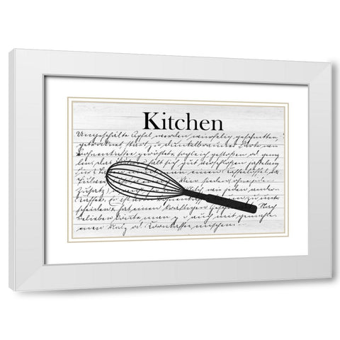 Kitchen White Modern Wood Framed Art Print with Double Matting by Phillip, Jamie