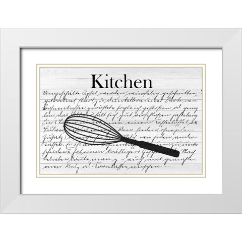 Kitchen White Modern Wood Framed Art Print with Double Matting by Phillip, Jamie