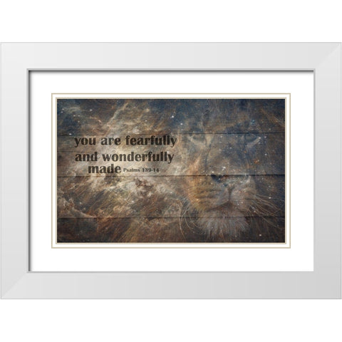 Psalms White Modern Wood Framed Art Print with Double Matting by Phillip, Jamie