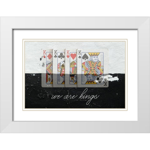 Kings White Modern Wood Framed Art Print with Double Matting by Phillip, Jamie