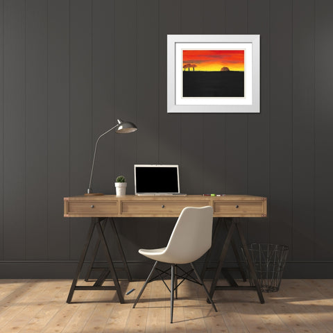 Prosperity Land White Modern Wood Framed Art Print with Double Matting by Phillip, Jamie