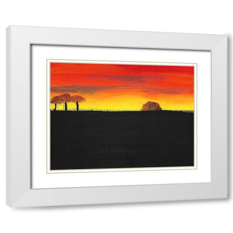 Prosperity Land White Modern Wood Framed Art Print with Double Matting by Phillip, Jamie