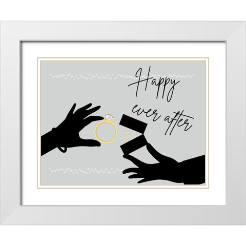 Crazy Love 2 White Modern Wood Framed Art Print with Double Matting by Phillip, Jamie