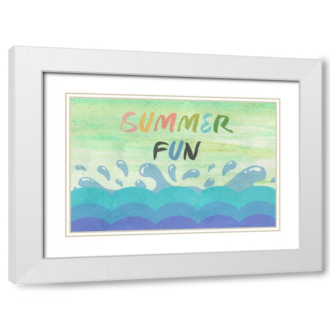 Summer White Modern Wood Framed Art Print with Double Matting by Phillip, Jamie
