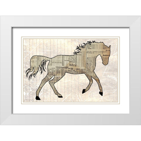 Horsey White Modern Wood Framed Art Print with Double Matting by Phillip, Jamie