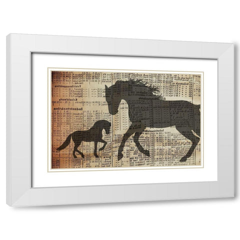 Horsey Baby 2 White Modern Wood Framed Art Print with Double Matting by Phillip, Jamie