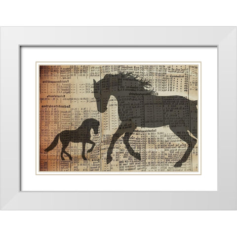 Horsey Baby 2 White Modern Wood Framed Art Print with Double Matting by Phillip, Jamie