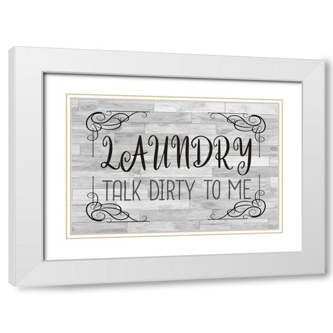 Laundry Room White Modern Wood Framed Art Print with Double Matting by Phillip, Jamie