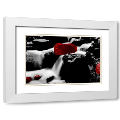 Red Rock River White Modern Wood Framed Art Print with Double Matting by Phillip, Jamie