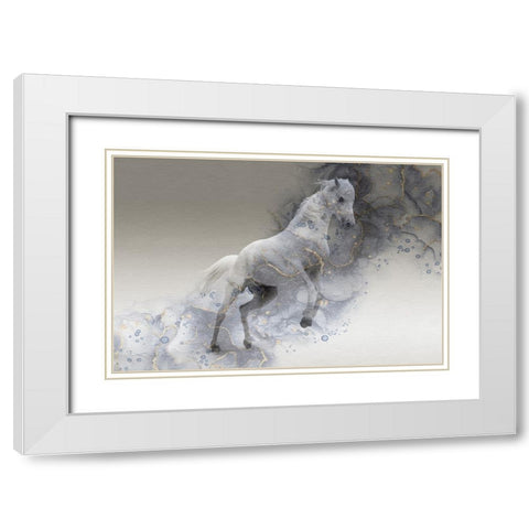 Mystic Horse White Modern Wood Framed Art Print with Double Matting by Phillip, Jamie