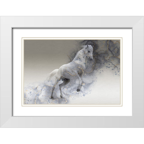 Mystic Horse White Modern Wood Framed Art Print with Double Matting by Phillip, Jamie
