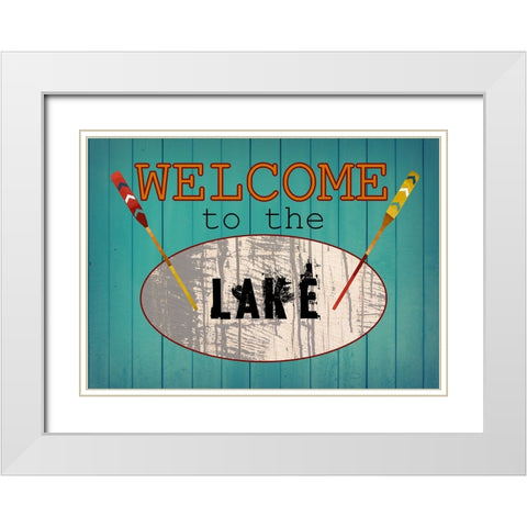 Lake Side White Modern Wood Framed Art Print with Double Matting by Phillip, Jamie