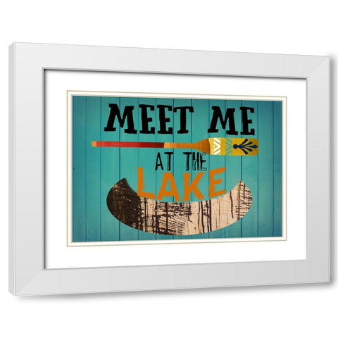 Lake Side 2 White Modern Wood Framed Art Print with Double Matting by Phillip, Jamie