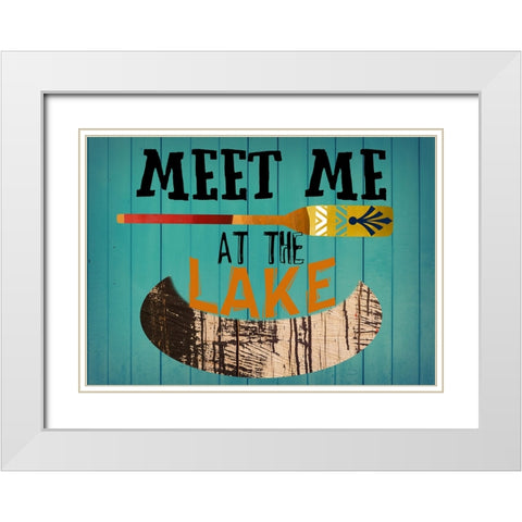 Lake Side 2 White Modern Wood Framed Art Print with Double Matting by Phillip, Jamie